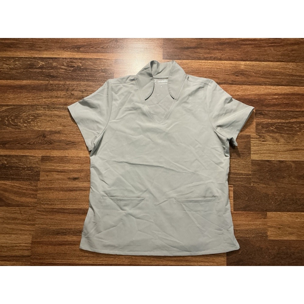 Mandala Women's Multi Wear Collar Top Gray SIze LARGE